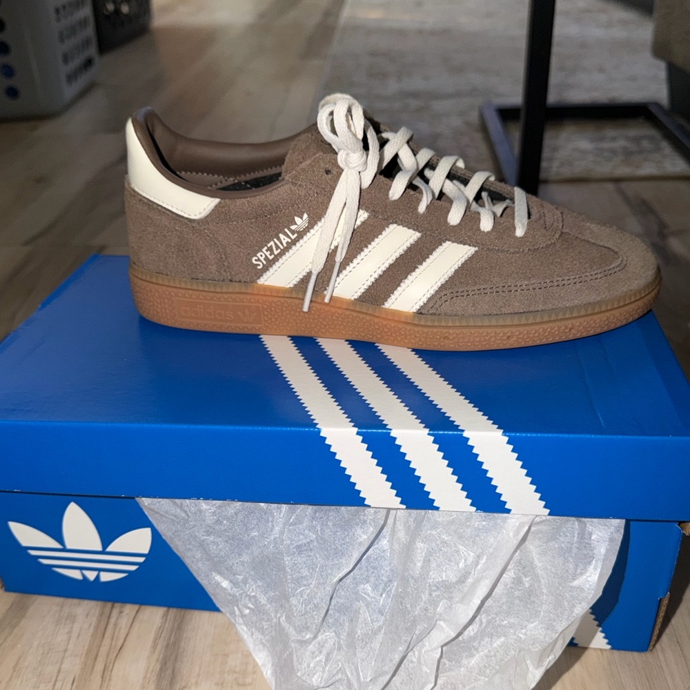 Adidas Spezial Suede Brown and White Sneakers